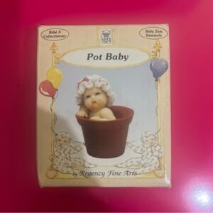 Pot Baby Figurine - Cream and Brown